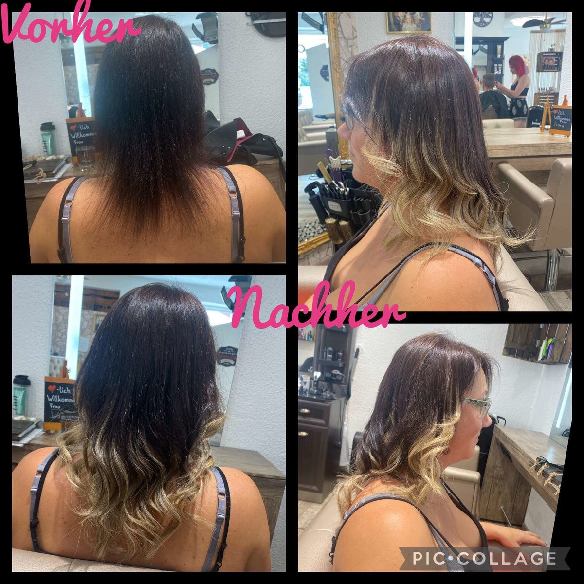 Vorher-Nachher-Styling von Hair & Flair by Yvonne